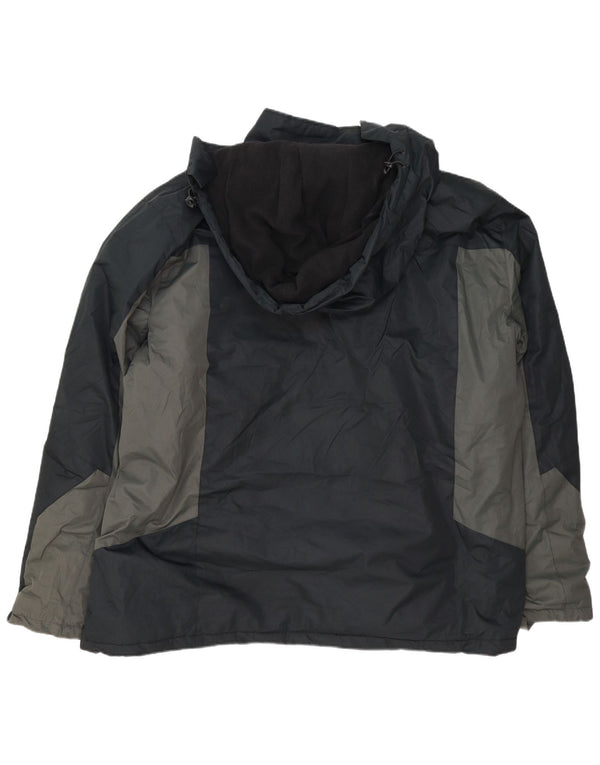 Мужская лыжная куртка Mountain Warehouse с капюшоном UK 48 4XL, черная с цветными блоками