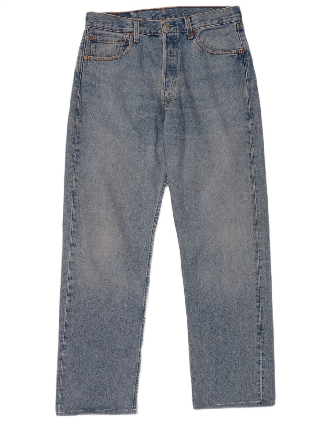 Мужские прямые джинсы LEVI'S 501 W33 L29 синие, хлопок