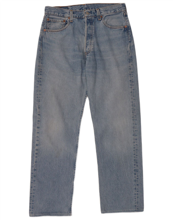 Мужские прямые джинсы LEVI'S 501 W33 L29 синие, хлопок