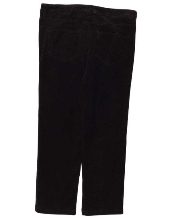 Женские прямые вельветовые брюки Marks & Spencer UK 16, большие W34 L25, черные