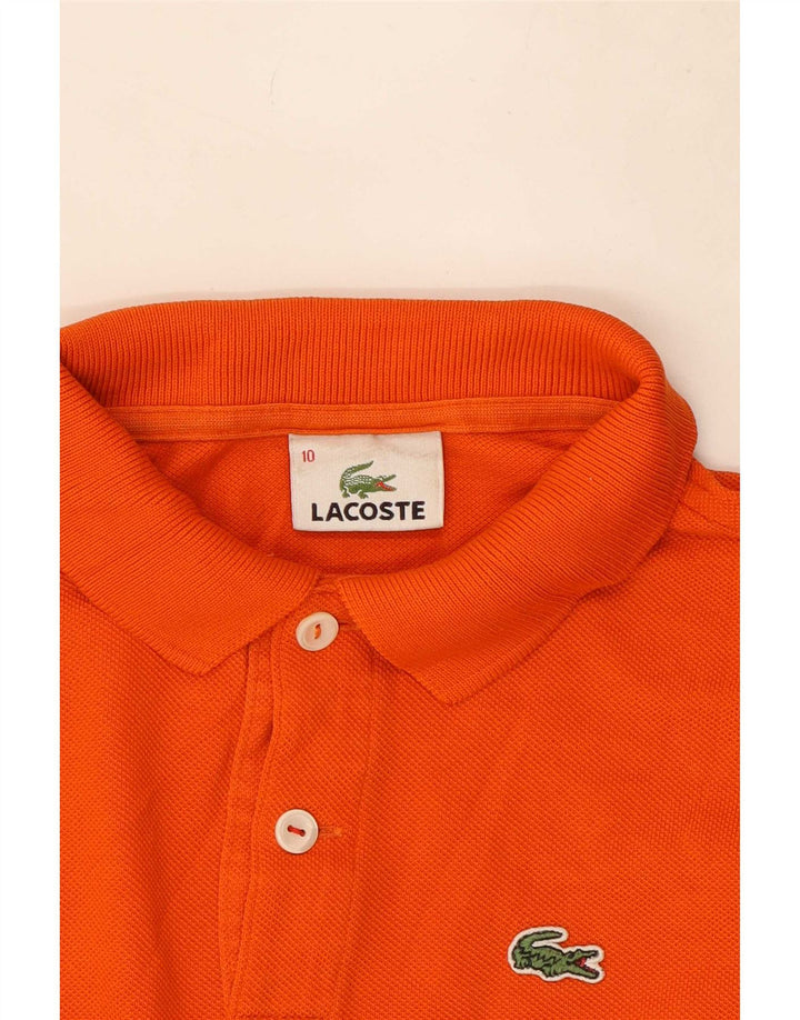 Рубашка-поло Lacoste для мальчиков 9-10 лет оранжевая