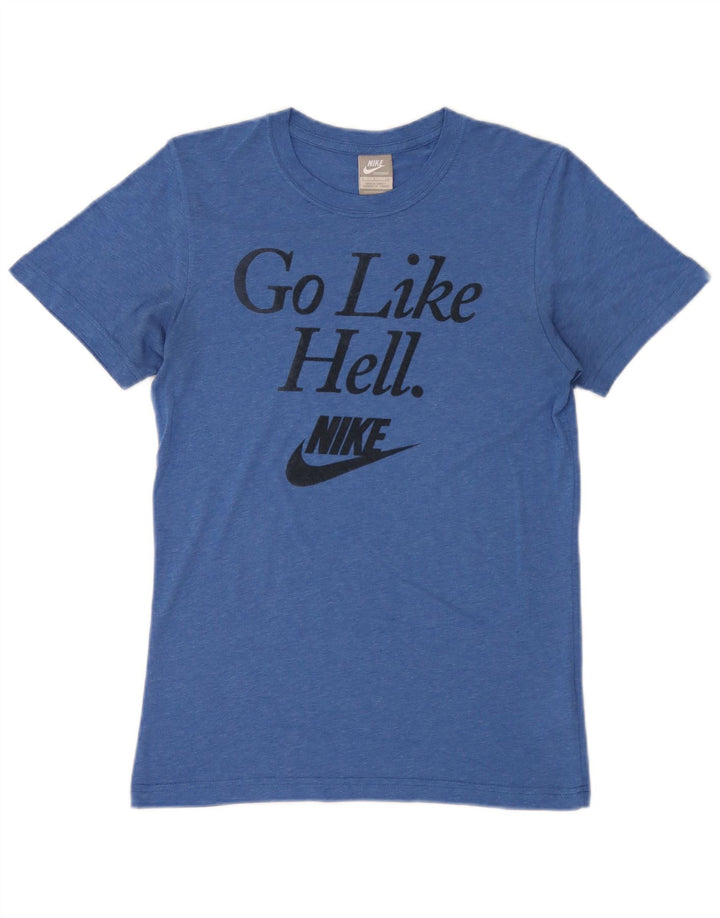 Мужская футболка с рисунком Nike, маленький синий полиэстер
