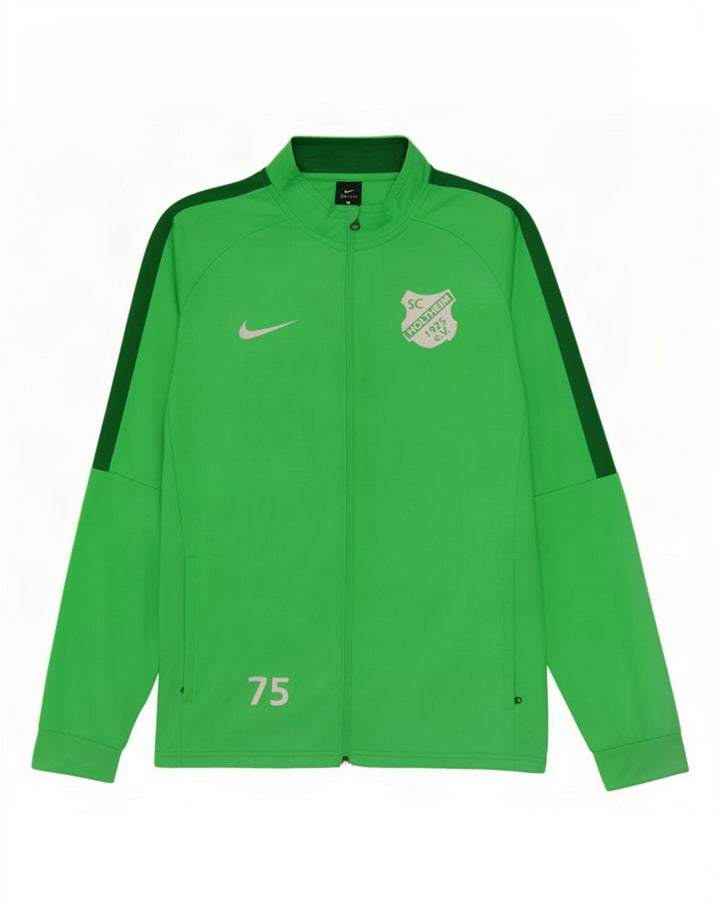 Мужская спортивная куртка с графическим рисунком Nike Dri Fit, большая зеленая цветная блокировка