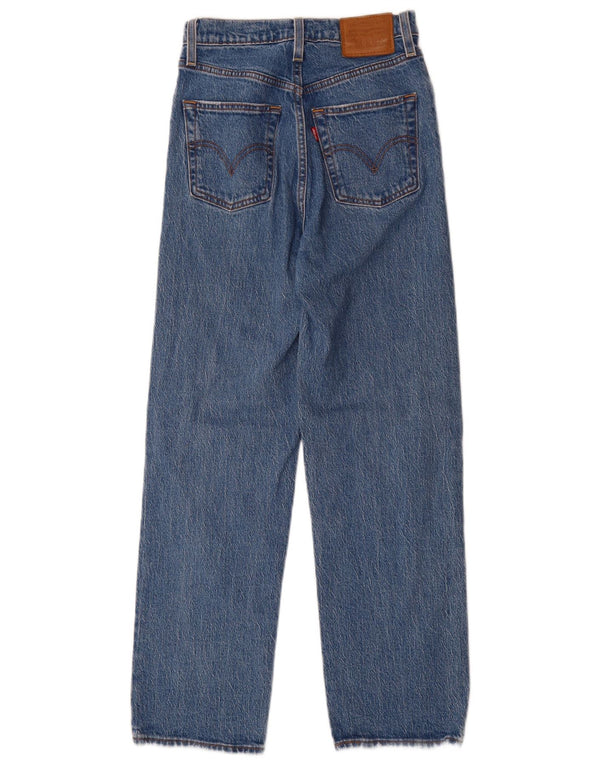 Женские прямые джинсы Levi's Ribcage с высокой талией W24 L29, синий хлопок