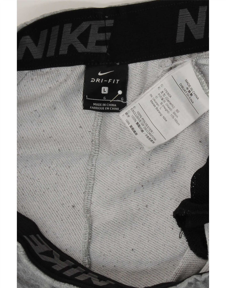 Мужские спортивные брюки Nike Dri Fit с графическим рисунком, джоггеры, большой серый полиэстер