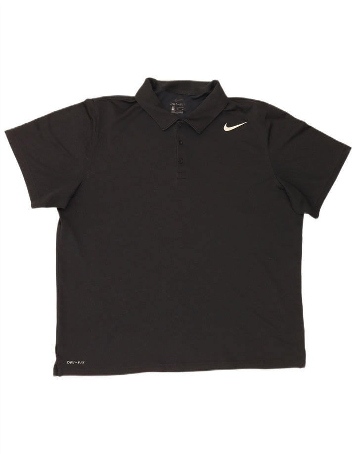 Мужская рубашка-поло Nike Dri Fit XL, черная, полиэстер