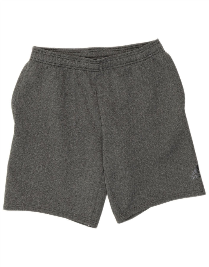 Мужские спортивные шорты Adidas Climalite среднего серого цвета из полиэстера