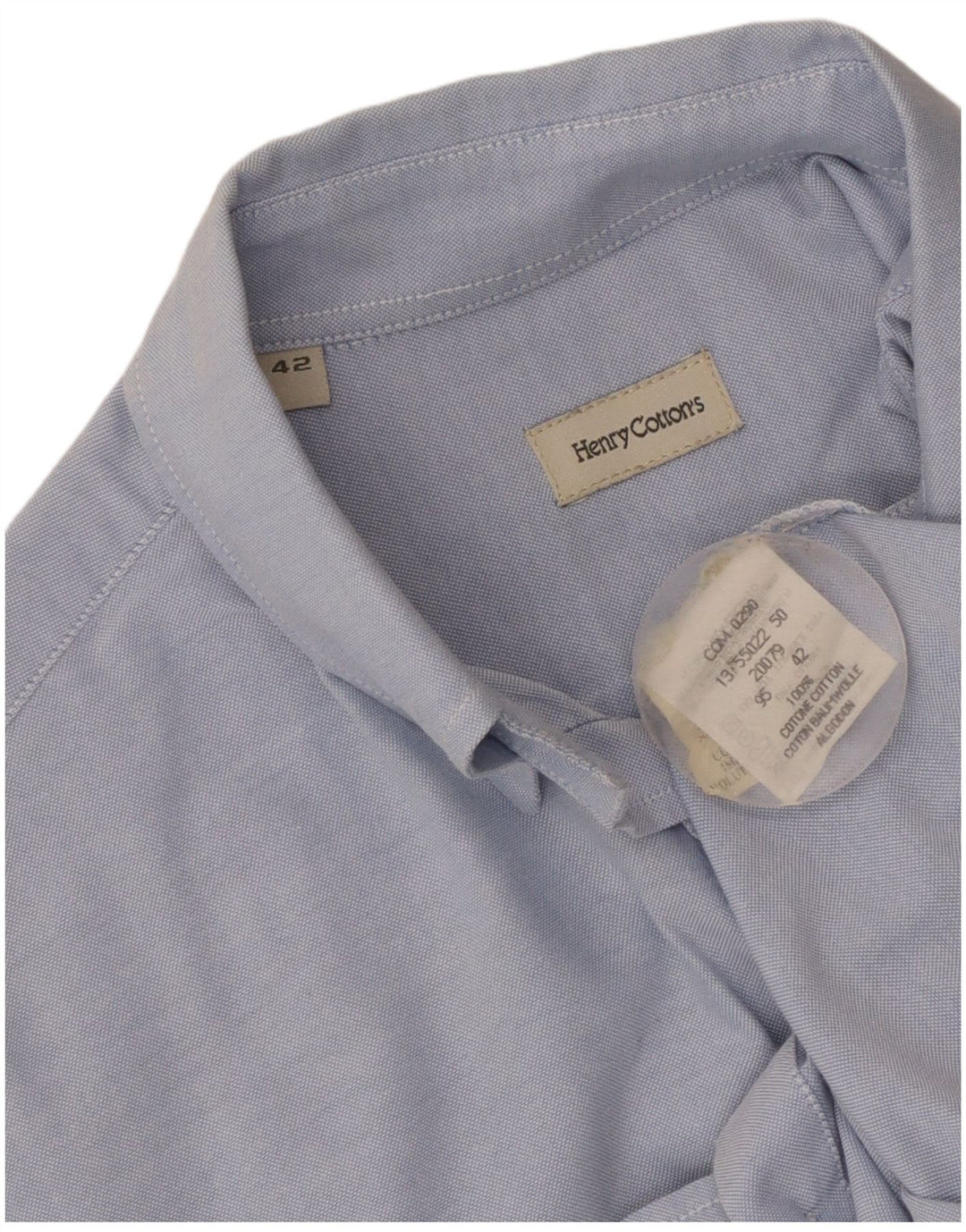 Женская рубашка Генри Коттонс с рукавом 3/4 IT 42, средний синий хлопок