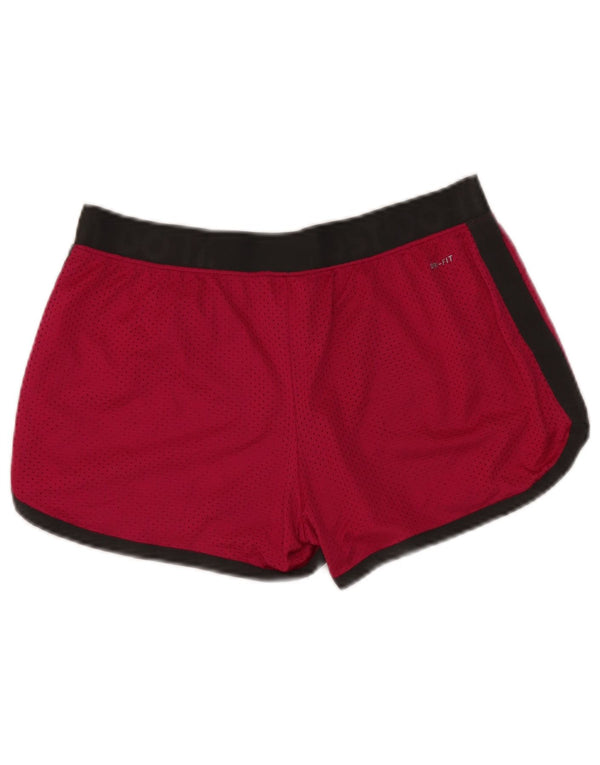Женские спортивные шорты Nike Dri Fit с графическим рисунком UK 14, средние розовые цвета с цветными блоками