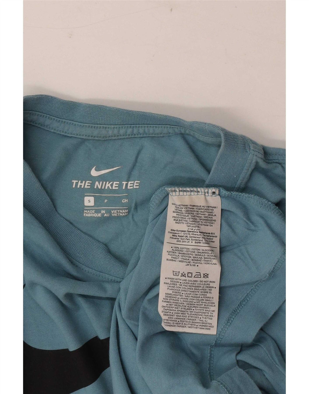 Мужская футболка с рисунком Nike, маленький синий хлопок