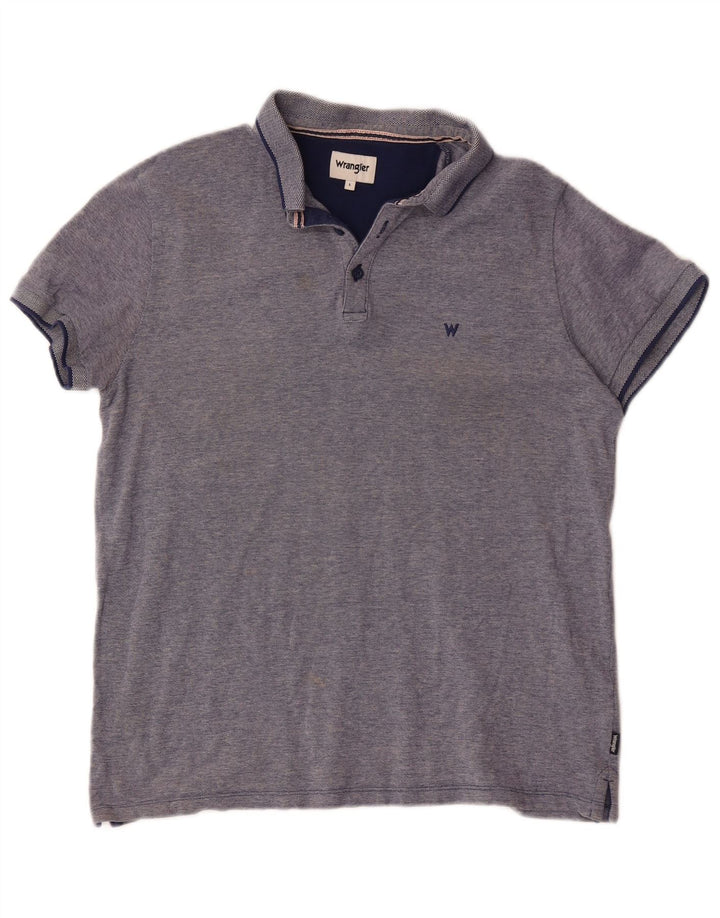 Мужская рубашка-поло Wrangler, темно-синяя, хлопковая
