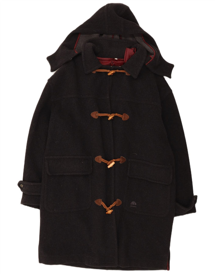 Женский дафлкот Ellesse оверсайз с капюшоном IT 54 3XL Черный Шерсть