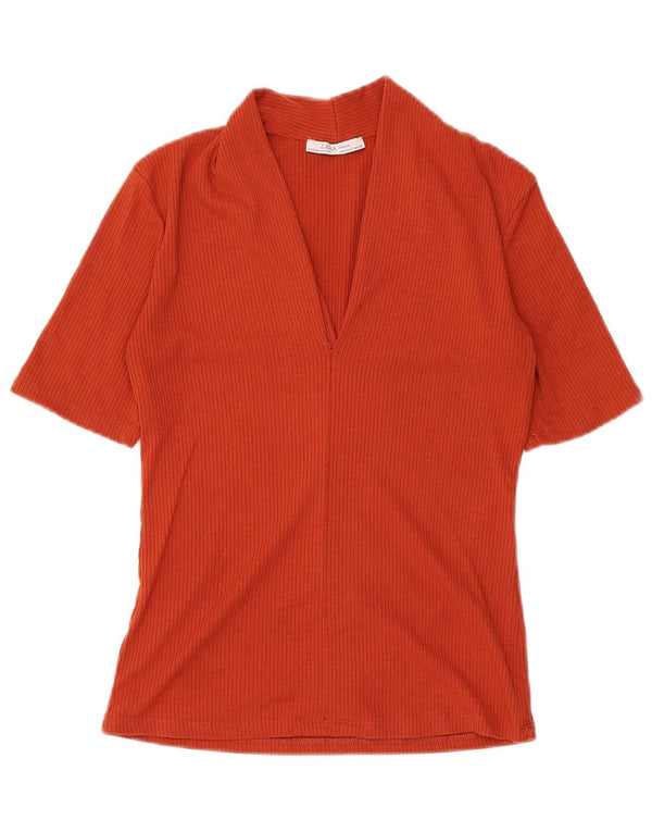 Женская блузка Zara Top UK 8, маленькая оранжевая