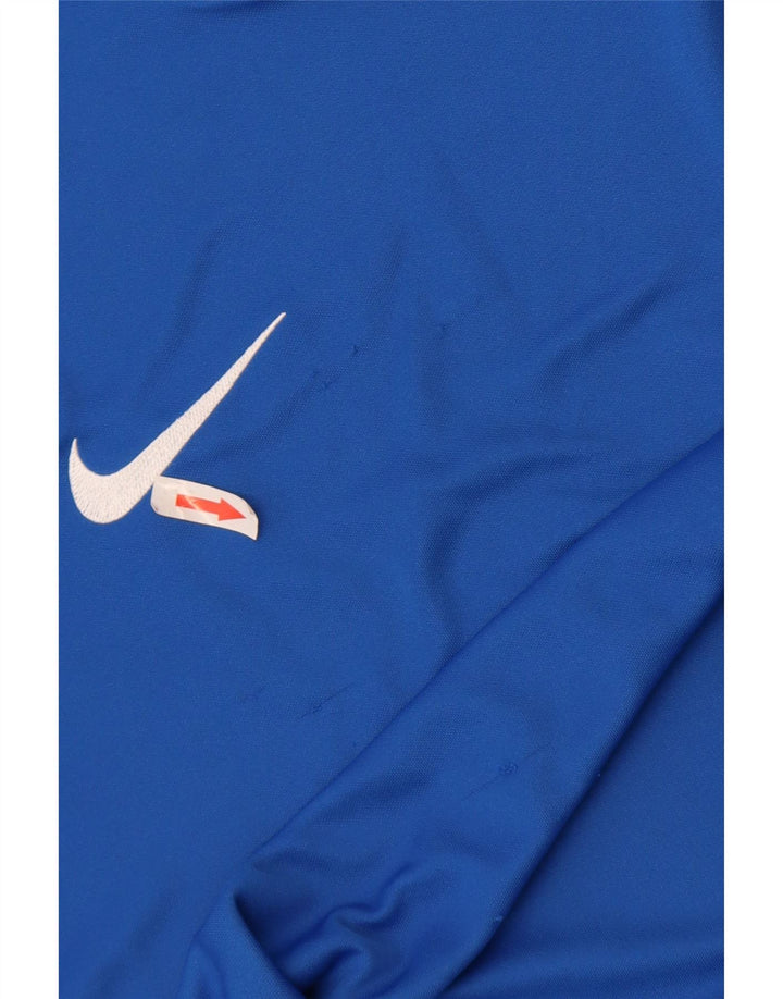 Мужская футболка Nike Dri Fit, средний синий полиэстер