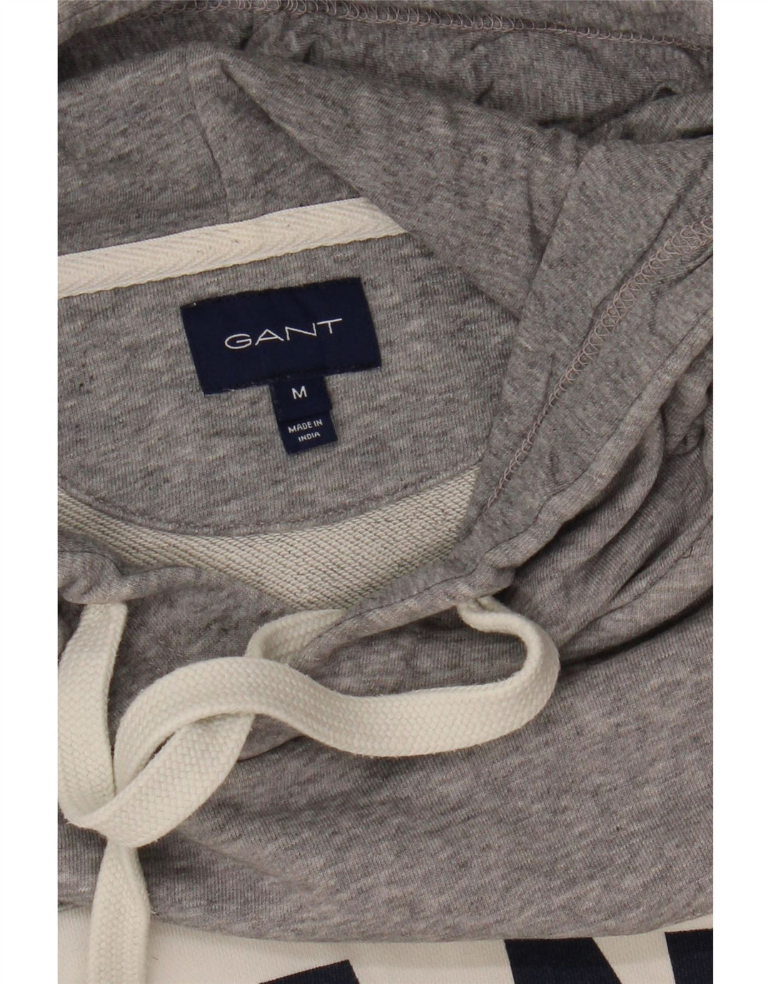 GANT Mens Graphic Hoodie Jumper Medium Grey Colourblock Cotton Vintage Gant and Second-Hand Gant from Messina Hembry 