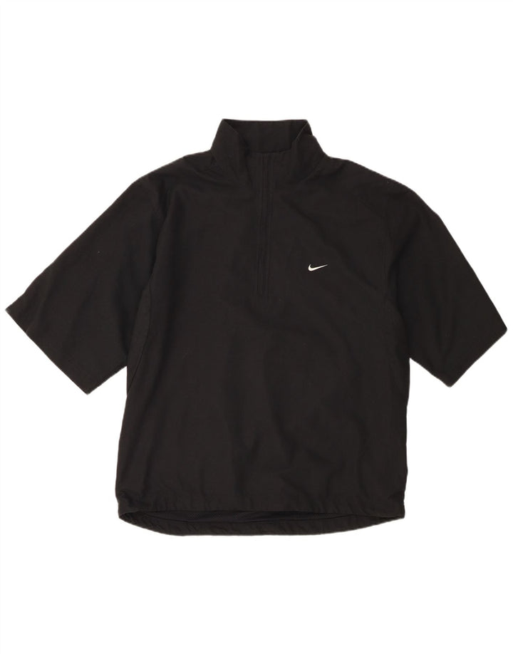 Мужской пуловер с коротким рукавом Nike, спортивная куртка, Великобритания 39/41, средний черный