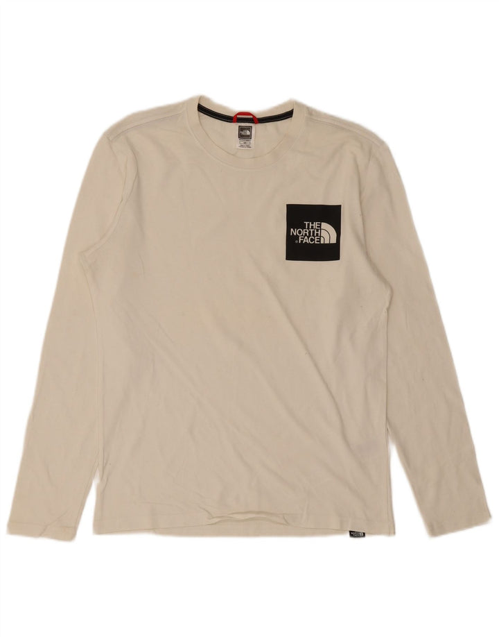 Мужской топ The North Face с длинным рукавом, маленький белый хлопок