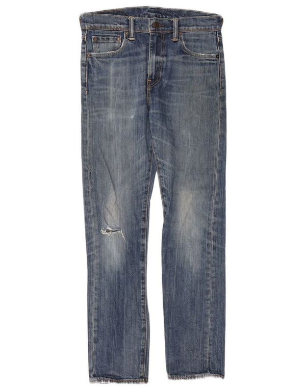 Женские потертые джинсы скинни Levi's 510 W29 L30, синий хлопок