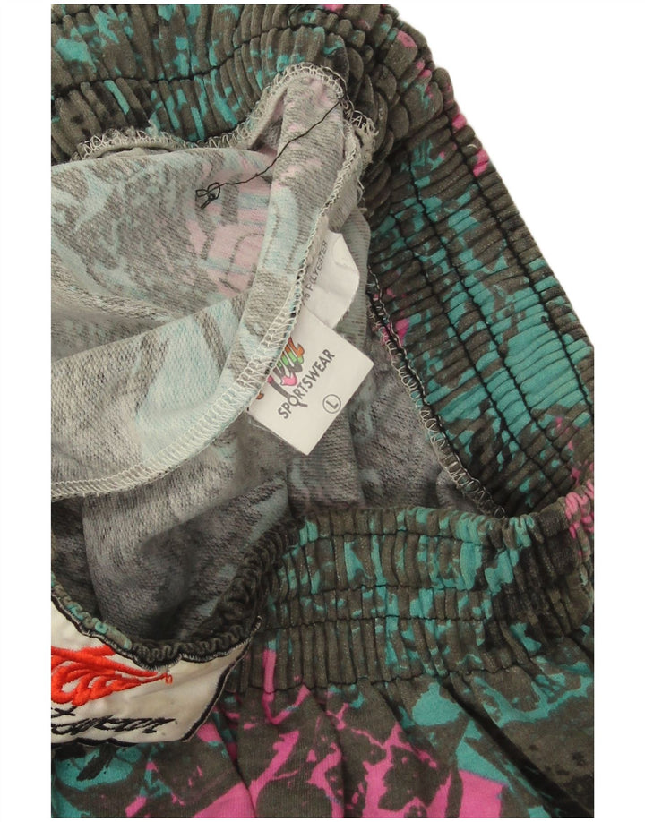 Винтажные женские спортивные брюки UK 16, большие разноцветные ретро