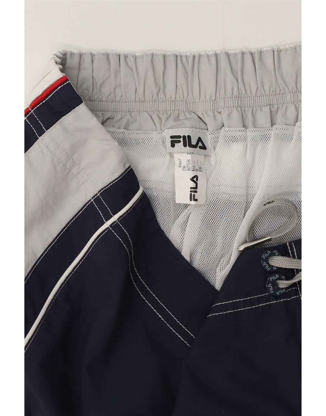 Fila Мужские шорты для плавания с рисунком 2XL, темно-синие, полиэстер с цветными блоками