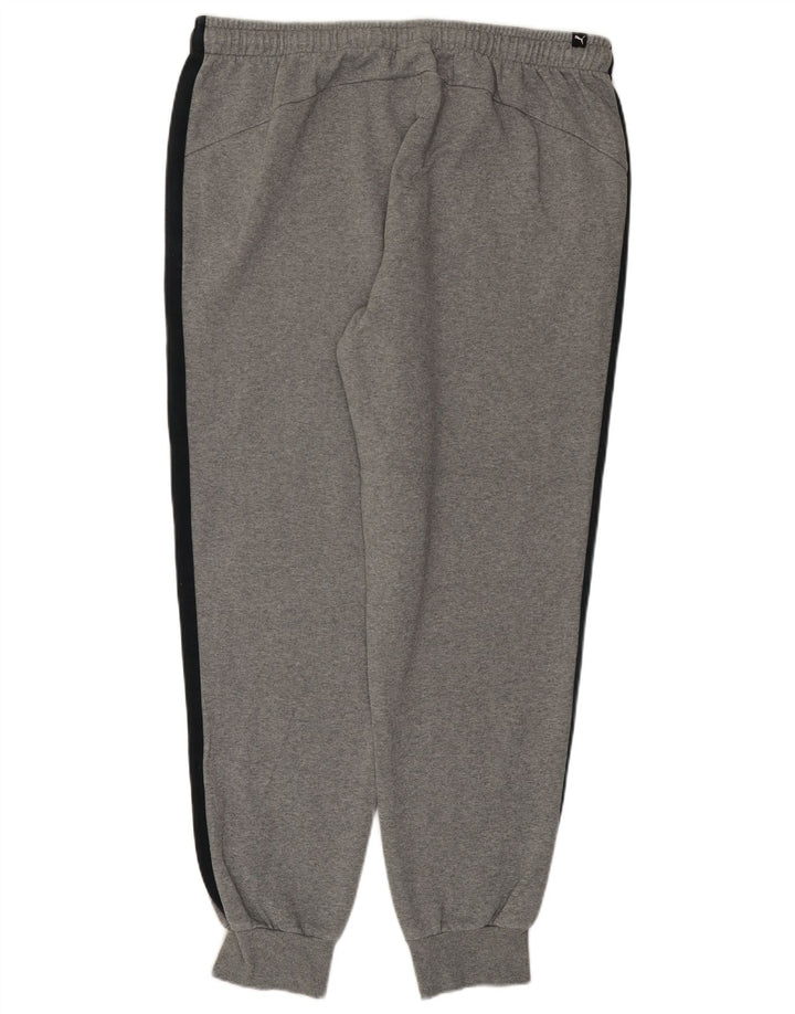 Мужские спортивные брюки Puma джоггеры 2XL серые из полиэстера с цветными блоками