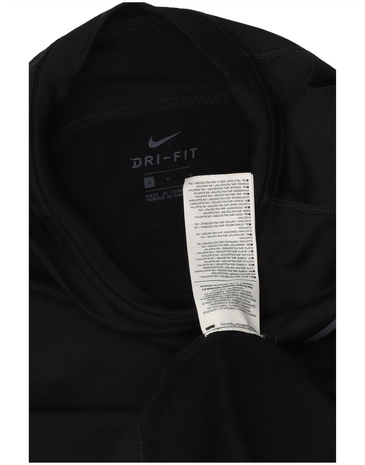 Мужской топ Nike Dri Fit с длинным рукавом, большой черный полиэстер