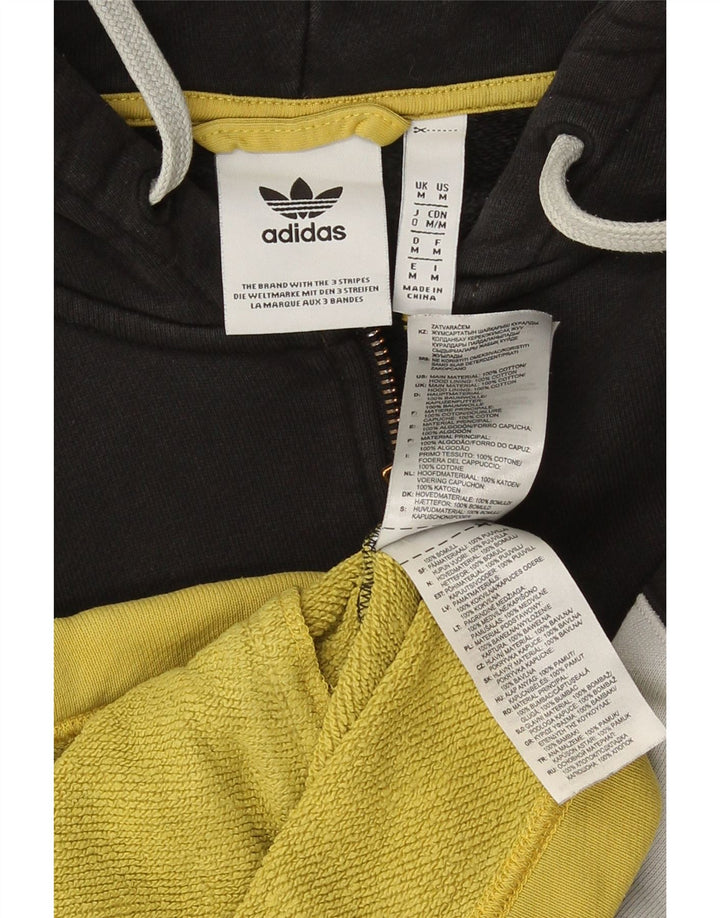 Мужской свитер с капюшоном Adidas на молнии с рисунком, средний, разноцветный, с цветными блоками