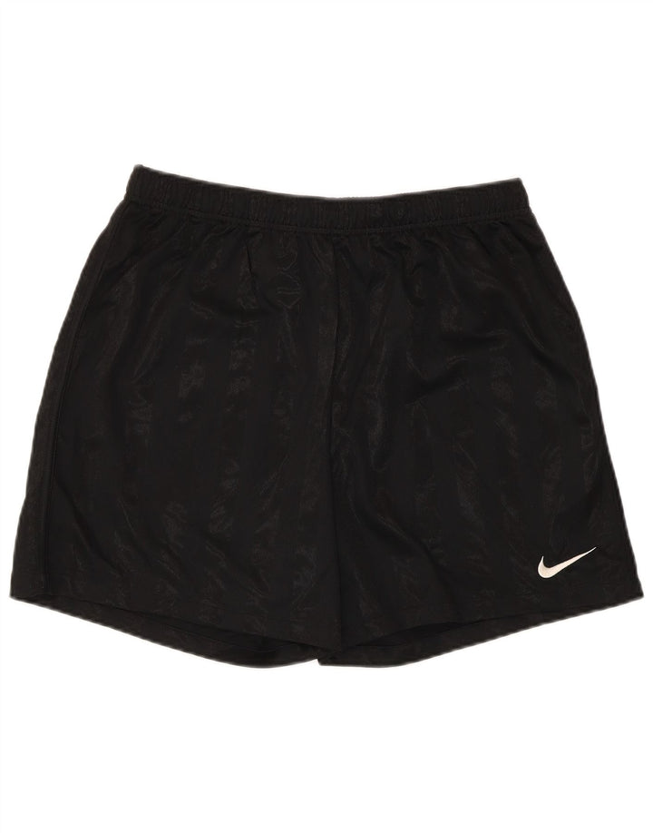 Мужские спортивные шорты Nike из полиэстера среднего размера, черные в полоску