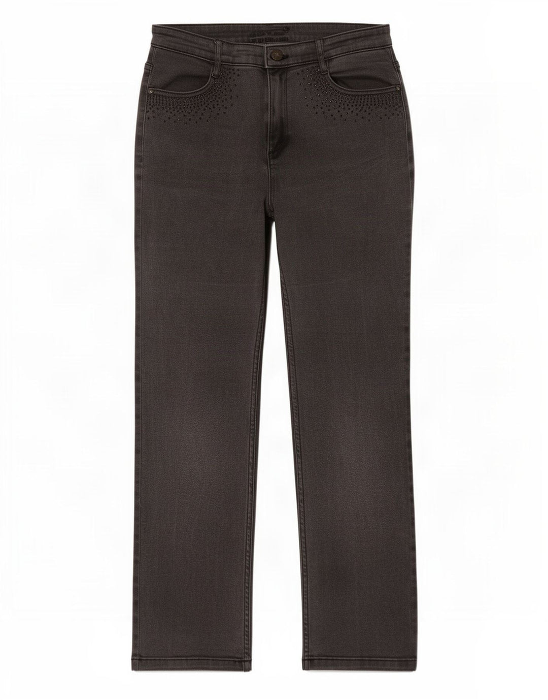 Женские прямые джинсы Marks & Spencer UK 12 Medium W30 L29 Серые хлопковые