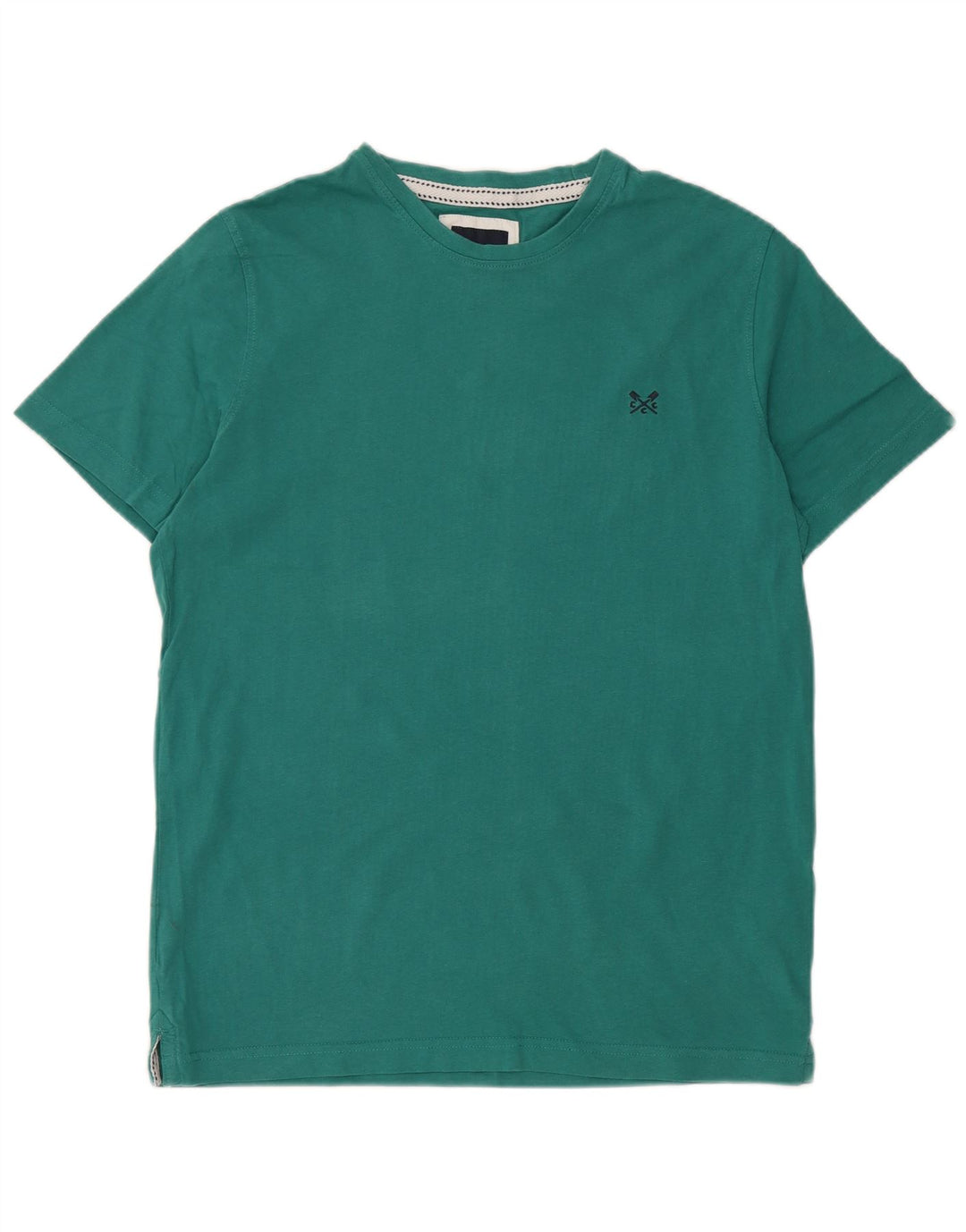 Crew Clothing Мужская футболка из хлопка среднего зеленого цвета