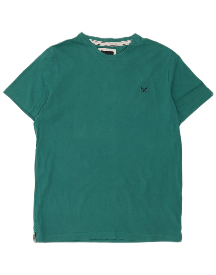 Crew Clothing Мужская футболка из хлопка среднего зеленого цвета