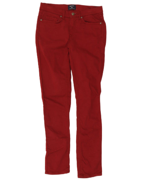 Женские джинсы скинни Gant Kate с высокой талией W26 L30, бордовый хлопок