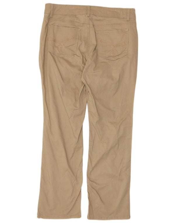 Lee Женские прямые повседневные брюки со средней посадкой США 14 XL W34 L28 Бежевые