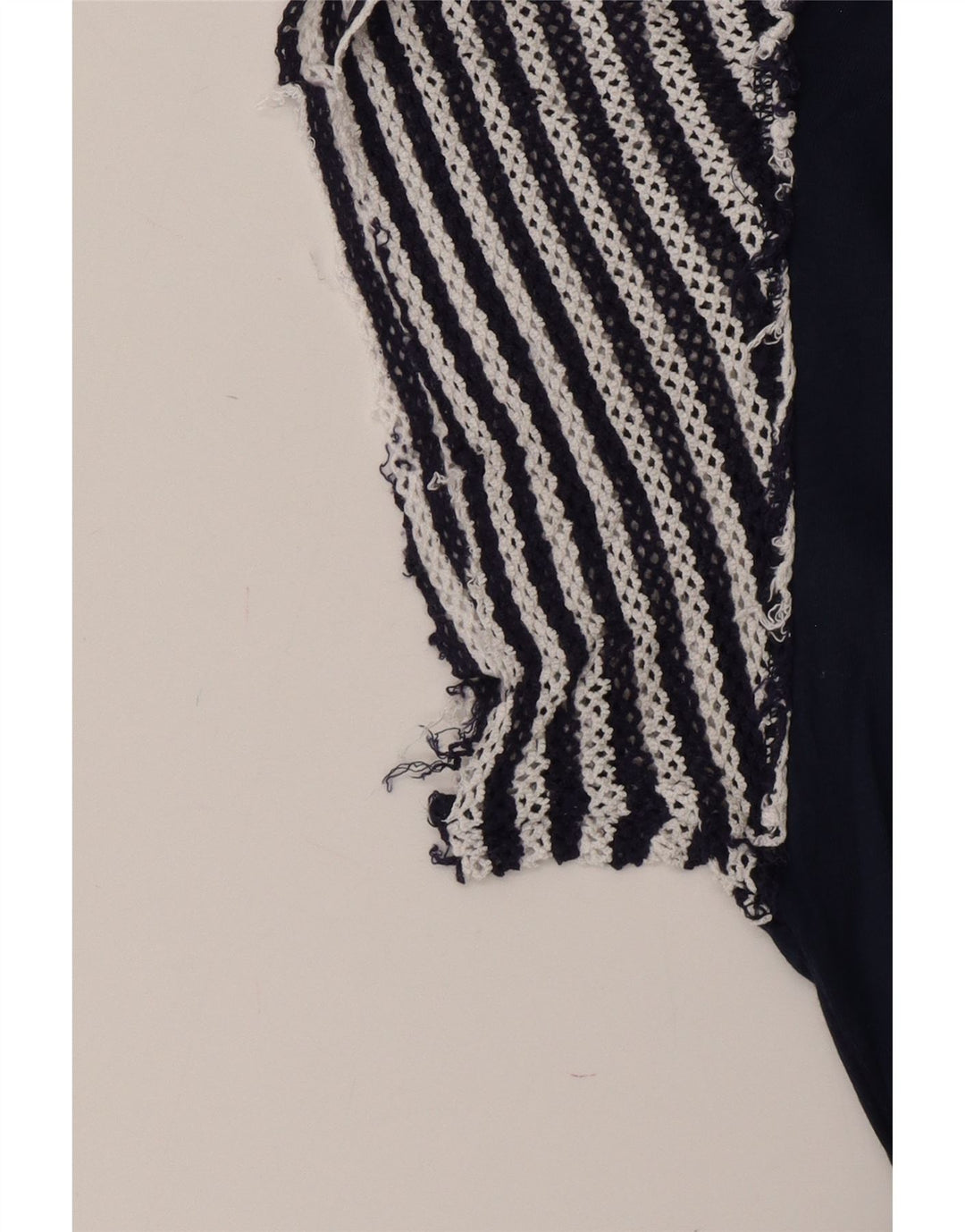 BENETTON Womens Oversized T-Shirt Top UK 14 Medium Navy Blue Striped Vintage Benetton and Second-Hand Benetton from Messina Hembry 