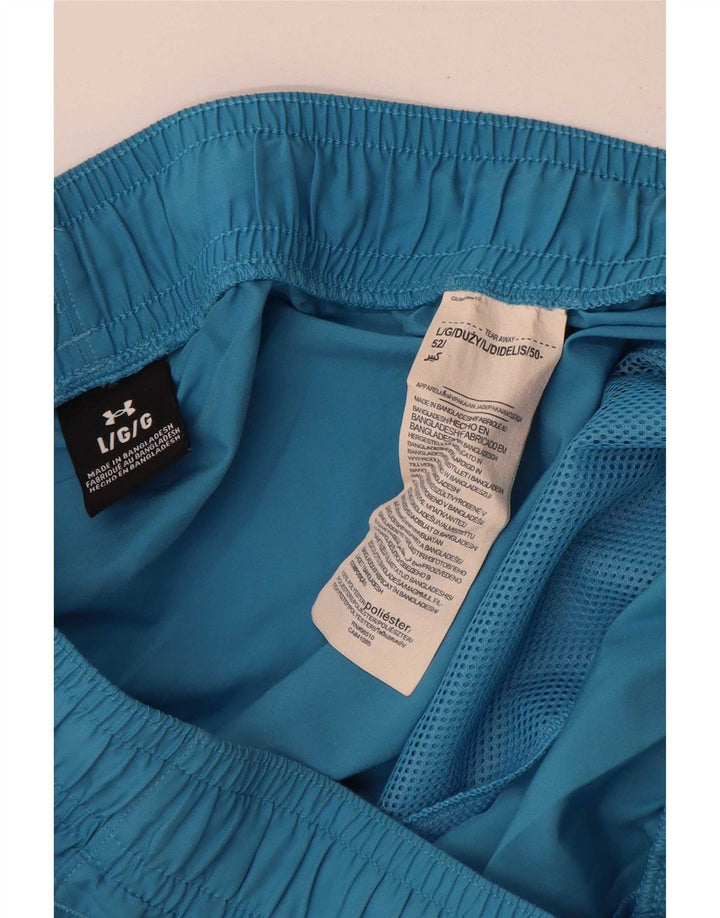Мужские спортивные шорты с рисунком Under Armour, большие синие, полиэстер