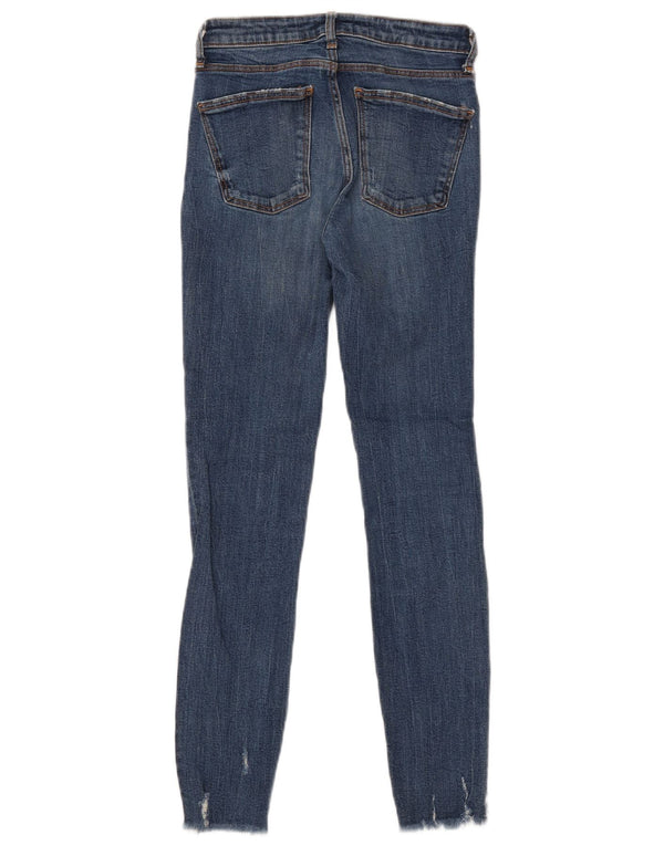 Женские потертые джинсы скинни ZARA EU 34 2XS W24 L27 Темно-синие
