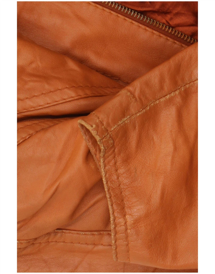 Мужское кожаное пальто VINTAGE IT 54 2XL Коричневое кожаное