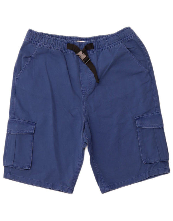 MARKS & SPENCER Boys Cargo Shorts 14-15 Years W28  Blue Cotton