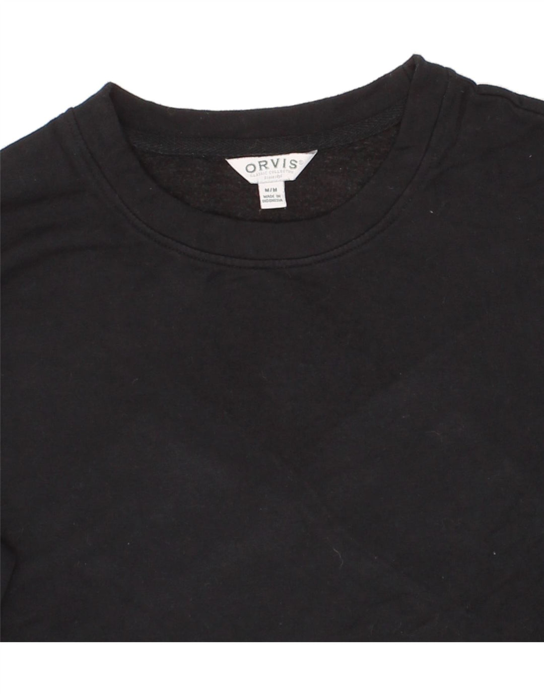 ORVIS Womens Sweatshirt Jumper UK 12 Medium Black Modal Vintage Orvis and Second-Hand Orvis from Messina Hembry 