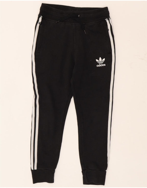 Спортивный костюм Adidas для мальчиков, брюки для бега, 7-8 лет, черный хлопок