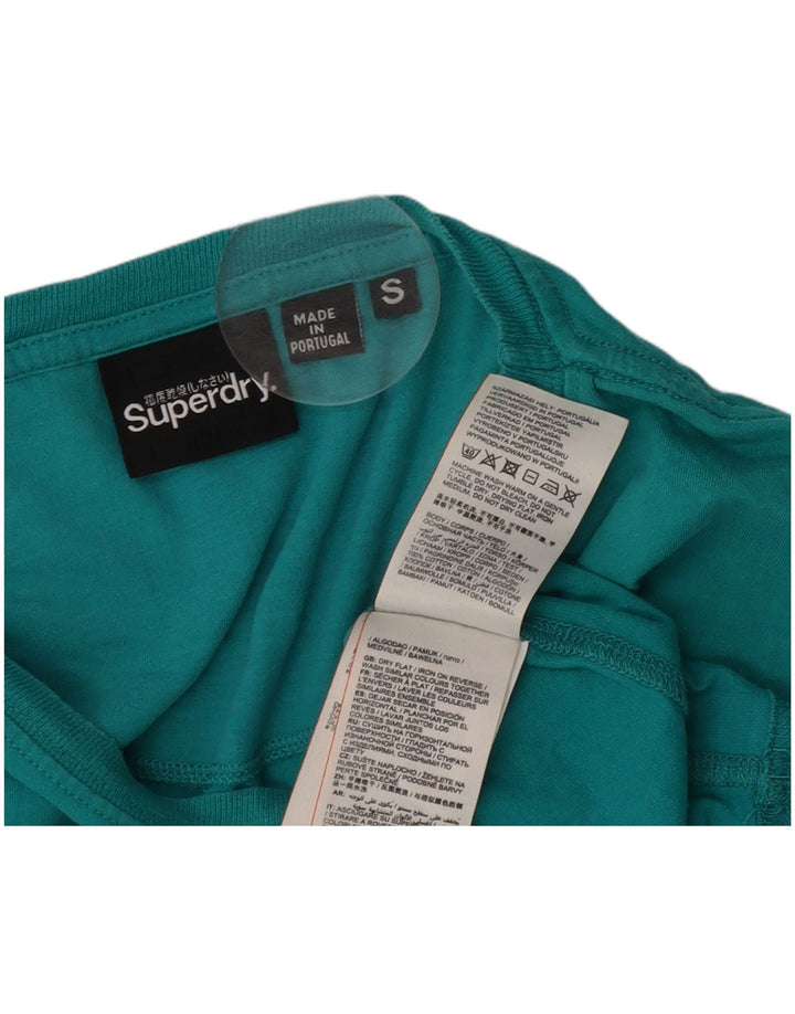 Superdry Мужская футболка с рисунком, маленький зеленый хлопок