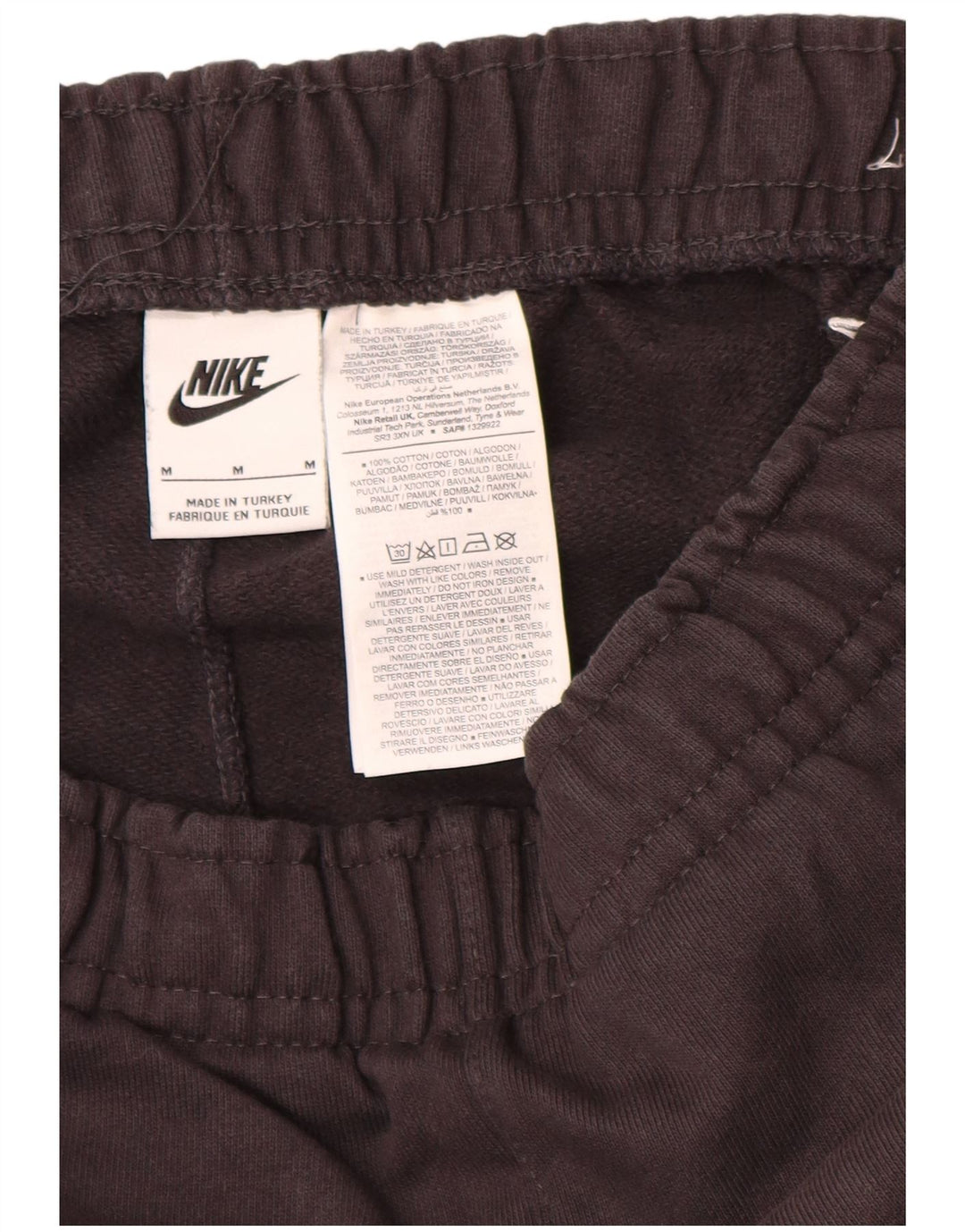 Мужские спортивные брюки Nike с графическим рисунком, джоггеры, средние, черные, с цветными блоками