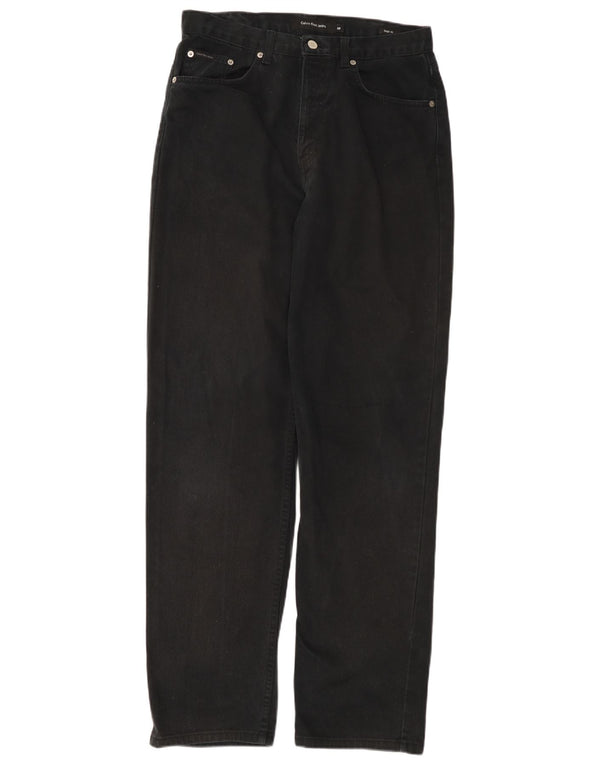 Мужские прямые джинсы CALVIN KLEIN W32 L32, черный хлопок