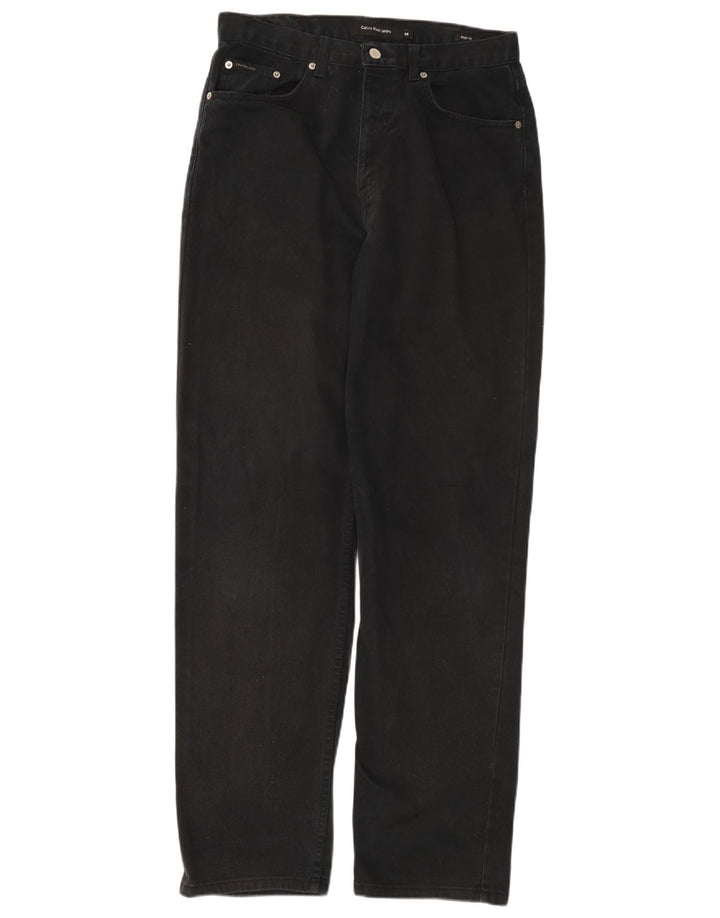 Мужские прямые джинсы CALVIN KLEIN W32 L32, черный хлопок