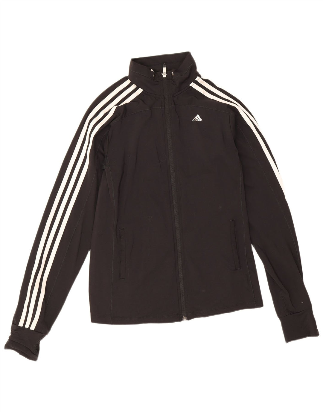 Женский спортивный костюм Adidas Climacool, верхняя куртка, Великобритания, маленький черный нейлон 8/10