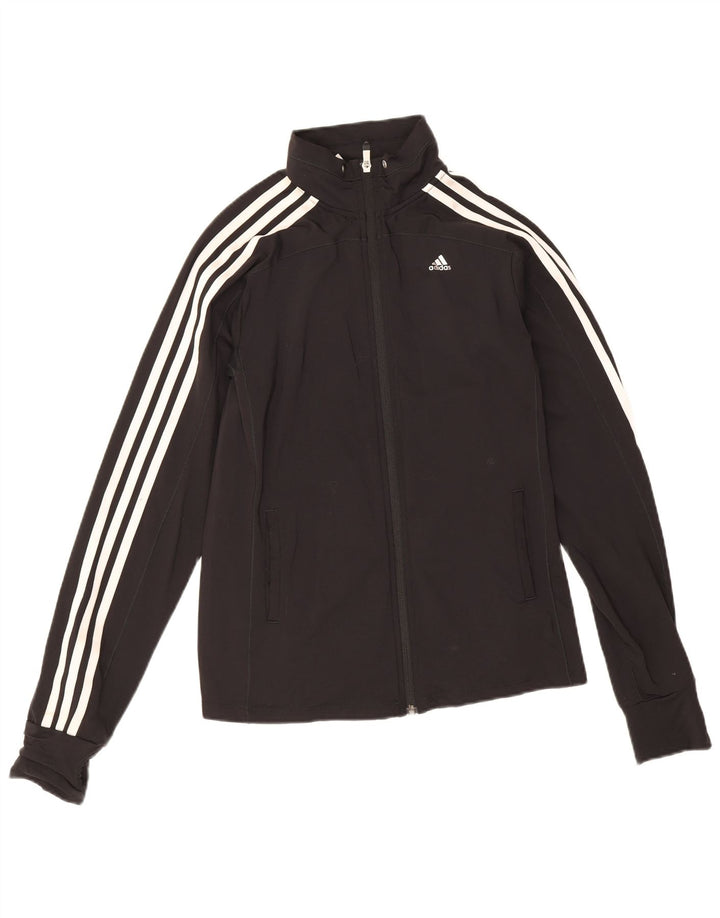 Женский спортивный костюм Adidas Climacool, верхняя куртка, Великобритания, маленький черный нейлон 8/10