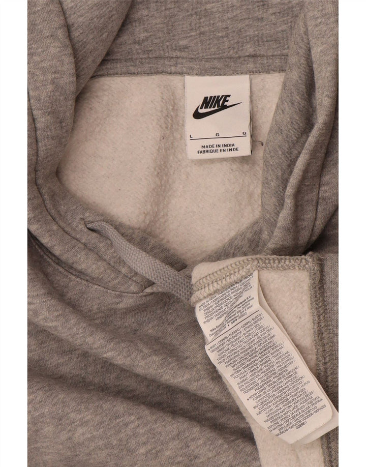 Мужской джемпер с капюшоном Nike, большой серый хлопок с крапинками
