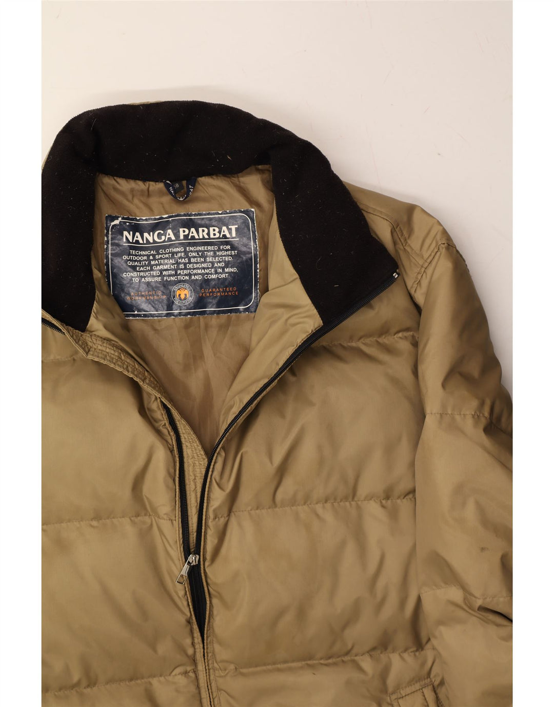 NANGAPARBAT Мужская стеганая куртка IT 58 4XL Бежевый Полиэстер