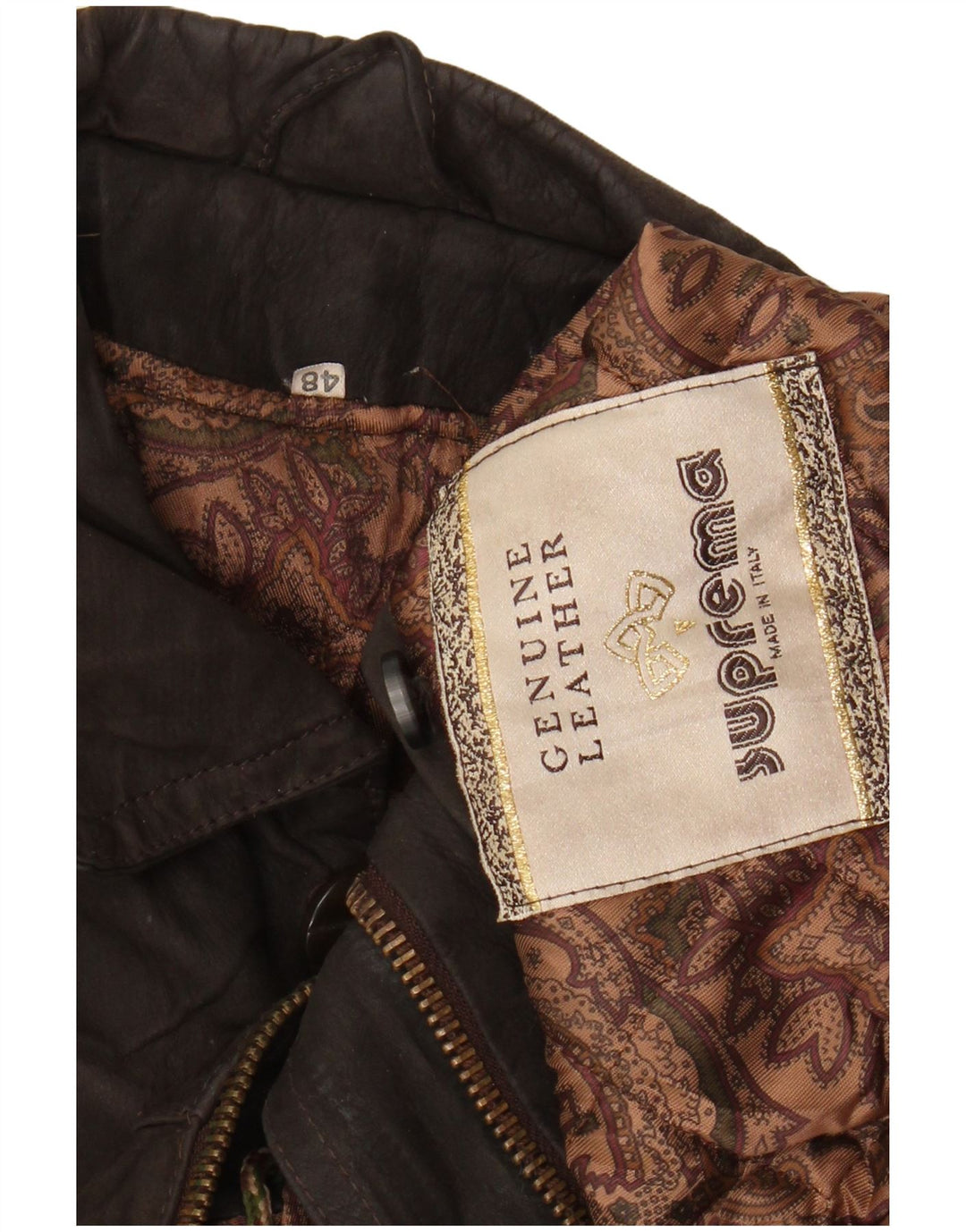 Мужская кожаная куртка Suprema IT 48 Medium Brown Leather