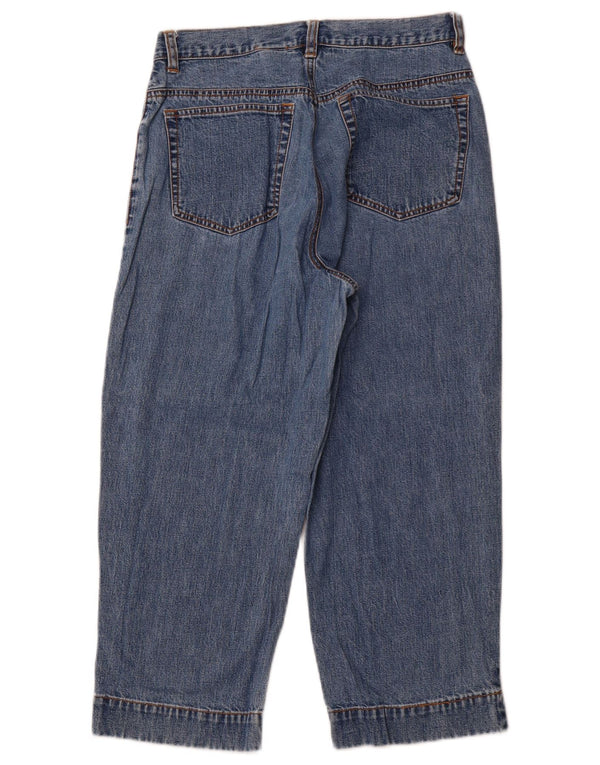 Женские капри с высокой талией EDDIE BAUER, размер США 10, большие размеры W27 L22, синий хлопок